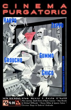 Marx Brothers depicted on cover of Purgatorio #6. Art by Kevin O'Neill