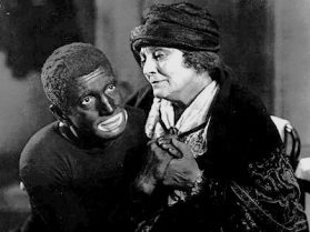 Still from The Jazz Singer, with the Jewish Al Jolson performing in blackface. Image via Wikipedia